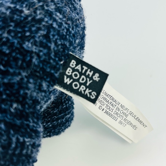 Bath and Body Works Plush Stuffed Animal Lamb Sheep Navy Blue Knit - Picture 6 of 8